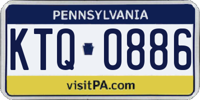 PA license plate KTQ0886