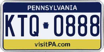 PA license plate KTQ0888