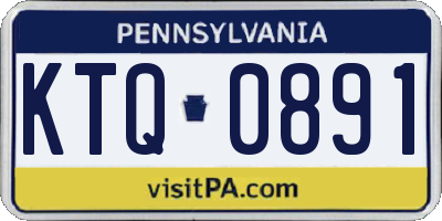 PA license plate KTQ0891