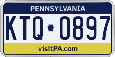 PA license plate KTQ0897