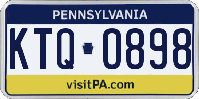 PA license plate KTQ0898