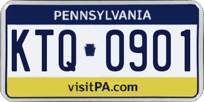 PA license plate KTQ0901