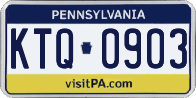 PA license plate KTQ0903