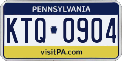PA license plate KTQ0904
