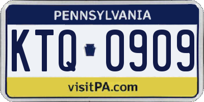PA license plate KTQ0909