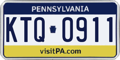 PA license plate KTQ0911