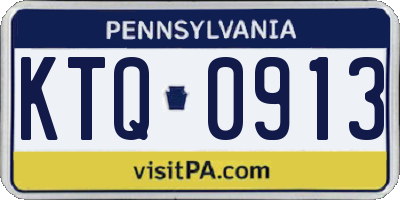 PA license plate KTQ0913