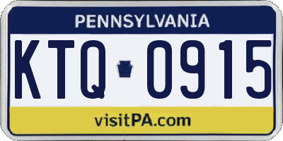 PA license plate KTQ0915