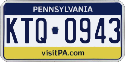 PA license plate KTQ0943
