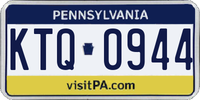PA license plate KTQ0944