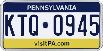 PA license plate KTQ0945