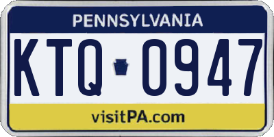 PA license plate KTQ0947