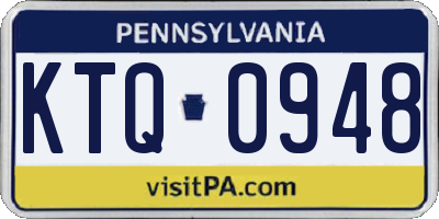 PA license plate KTQ0948