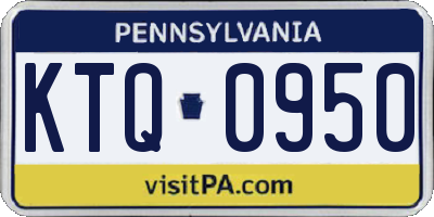 PA license plate KTQ0950