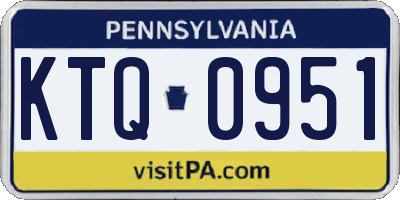 PA license plate KTQ0951