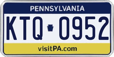 PA license plate KTQ0952
