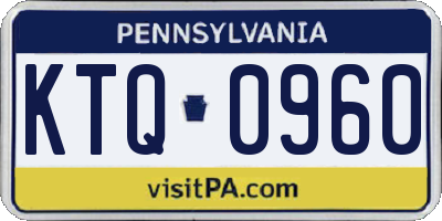 PA license plate KTQ0960