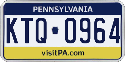 PA license plate KTQ0964