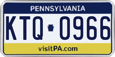 PA license plate KTQ0966