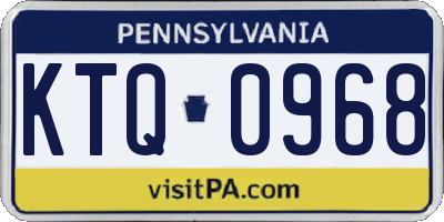PA license plate KTQ0968