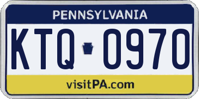 PA license plate KTQ0970