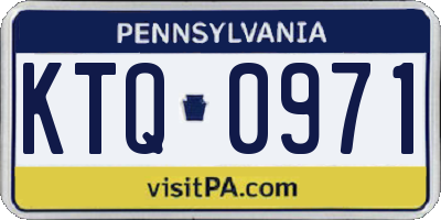PA license plate KTQ0971
