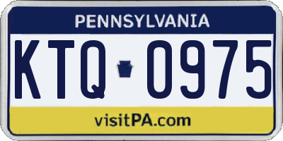 PA license plate KTQ0975