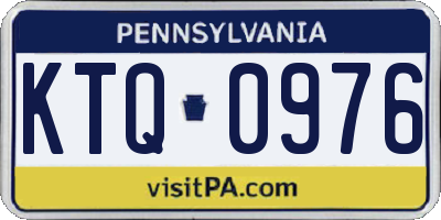 PA license plate KTQ0976