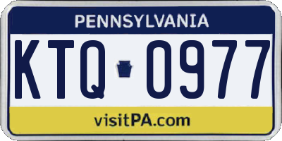 PA license plate KTQ0977
