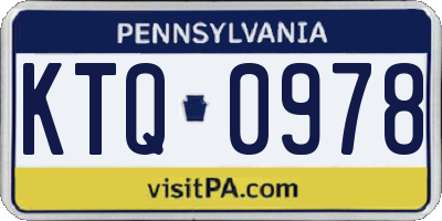PA license plate KTQ0978