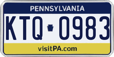 PA license plate KTQ0983