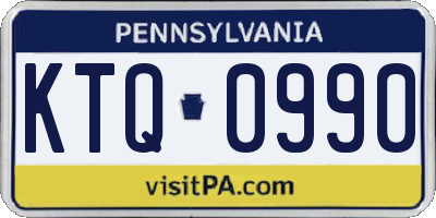 PA license plate KTQ0990
