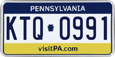 PA license plate KTQ0991
