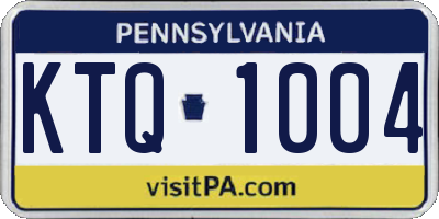 PA license plate KTQ1004