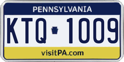 PA license plate KTQ1009