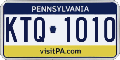 PA license plate KTQ1010