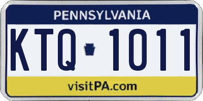 PA license plate KTQ1011