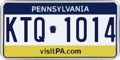 PA license plate KTQ1014