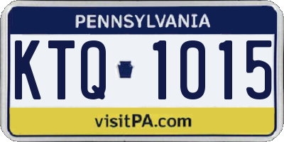 PA license plate KTQ1015