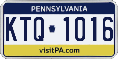 PA license plate KTQ1016