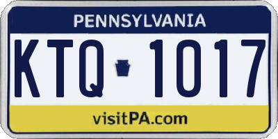 PA license plate KTQ1017
