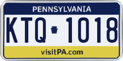 PA license plate KTQ1018