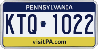 PA license plate KTQ1022