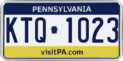 PA license plate KTQ1023