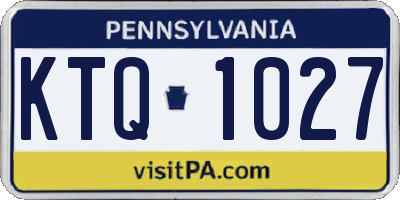 PA license plate KTQ1027