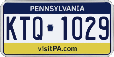PA license plate KTQ1029