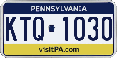 PA license plate KTQ1030