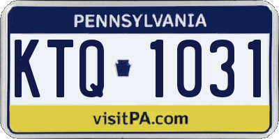 PA license plate KTQ1031