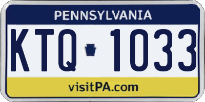 PA license plate KTQ1033