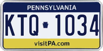 PA license plate KTQ1034